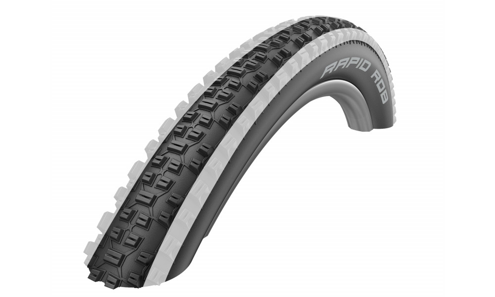 Шина 26" Schwalbe Rapid Rob HS 425, Active Wired 57-559 / 26x2.25 White Stripes 