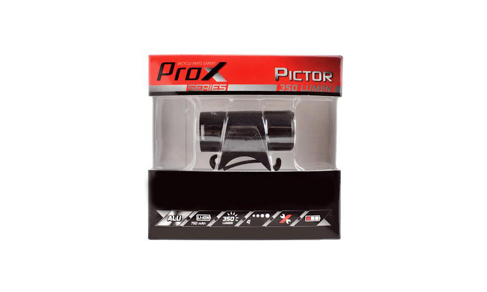 Передняя лампа ProX Pictor CREE 350Lm USB - 3