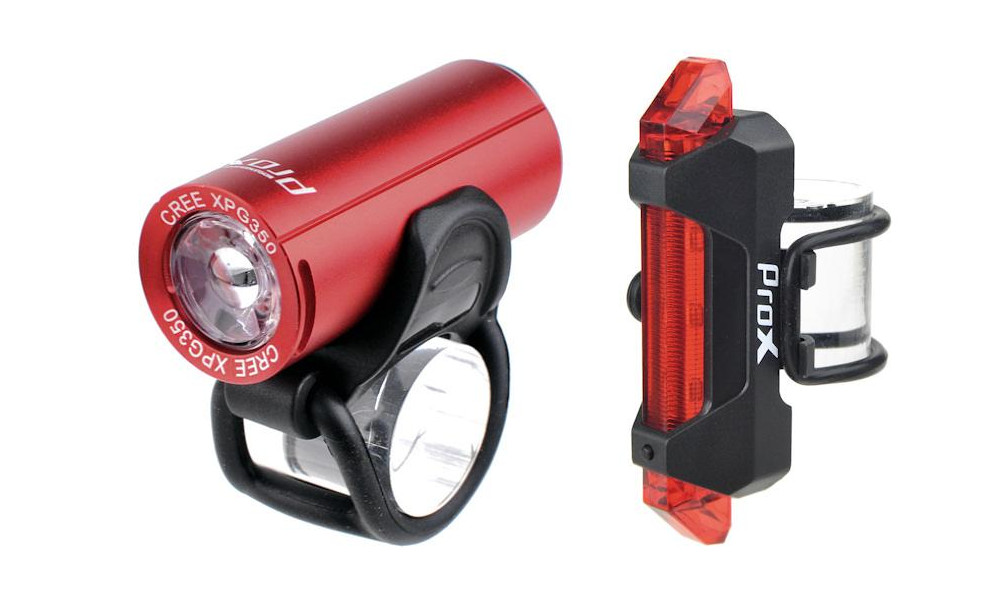 Комплект ламп ProX Pictor CREE 350Lm + 10Lm USB red - 1