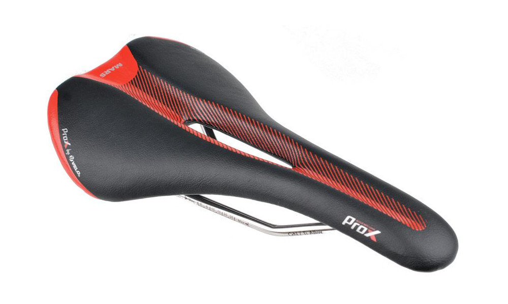 Седло Velo ProX VL-1741 Mars Zone Full Cut black-red - 1