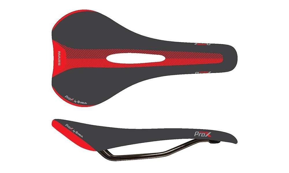 Saddle Velo ProX VL-1741 Mars Zone Full Cut black-red - 2