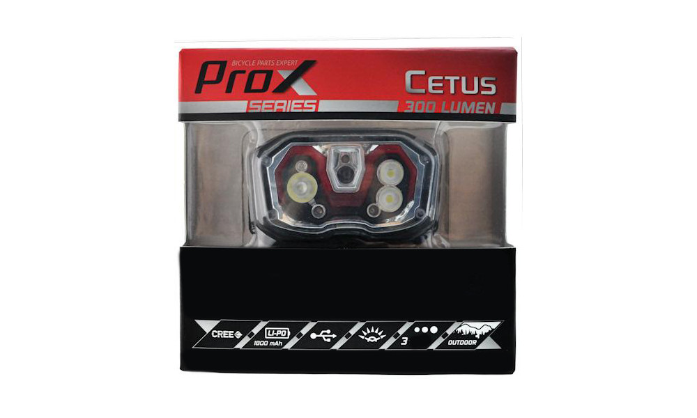 Ļåšåäķ’’ ėąģļą ProX Cetus No-Touch CREE XP-E 300Lm USB (headlamp) - 2