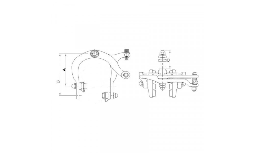 Тормоза rear caliper Saccon Italy pin 13mm size 47/57 black - 2