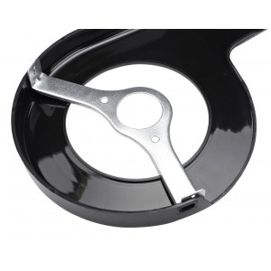 Chain cover 185/115mm 38T with bracket black