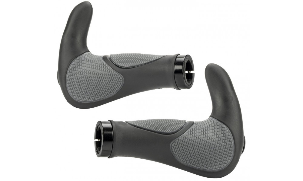 Ручки руля Azimut Ergo + Bar-Ends 140mm black-grey 