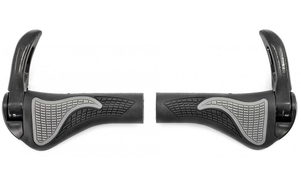 Grips Azimut Ergo + Bar-Ends adjustable Alu 140mm black-grey - 2