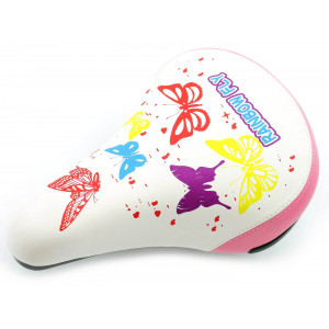 Седло Azimut KIDS Butterfly 230x155mm white-pink (1036)