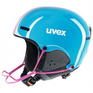 Skiing helmet Uvex hlmt 5 jun race cyan-pink-48-52CM