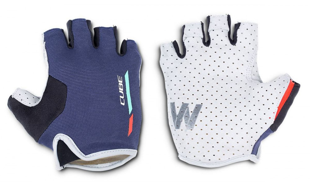 Gloves CUBE WS short finger Teamline blue-L (8) 