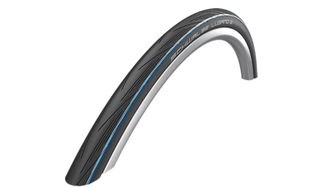 Шина 28" Schwalbe Lugano II HS 471, Active Fold. 25-622 / 700x25C Blue Stripes 