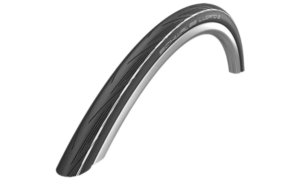 Tire 28" Schwalbe Lugano II HS 471, Active Wired 25-622 / 700x25C White Stripes 