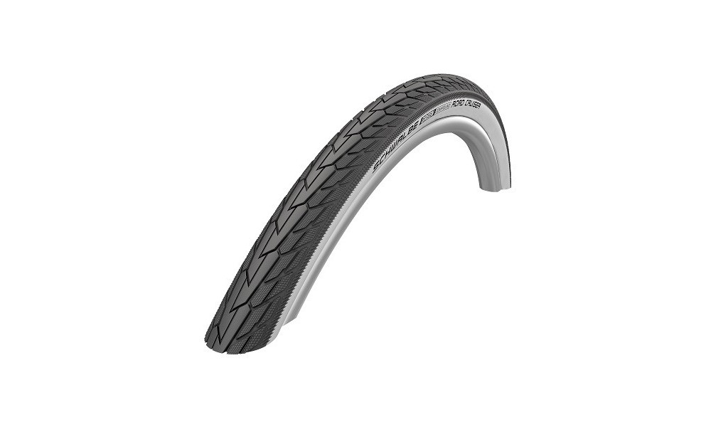 Tire 28" Schwalbe Road Cruiser HS 484, Active Wired 42-622 / 28x1.60 GreenCompound Whitewall 