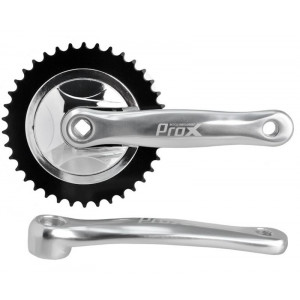 Блок передних звезд ProX City Alu 1-speed  38T 170mm silver-black