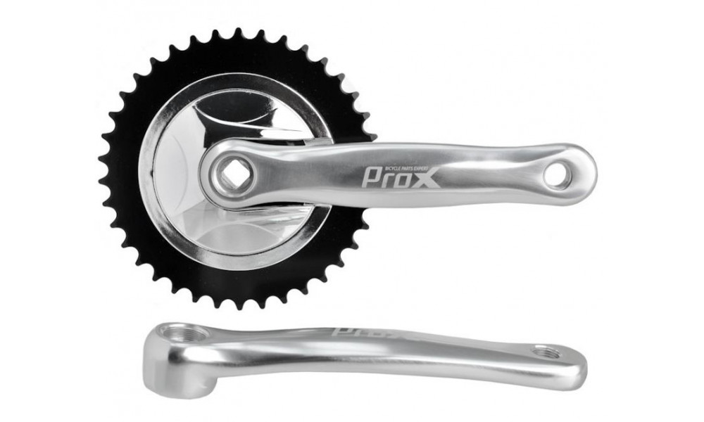 Блок передних звезд ProX City Alu 1-speed  38T 170mm silver-black 