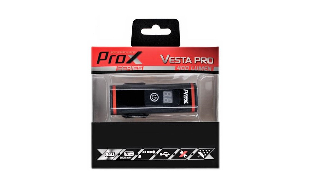 Front lamp ProX Vesta PRO 400Lm USB - 2