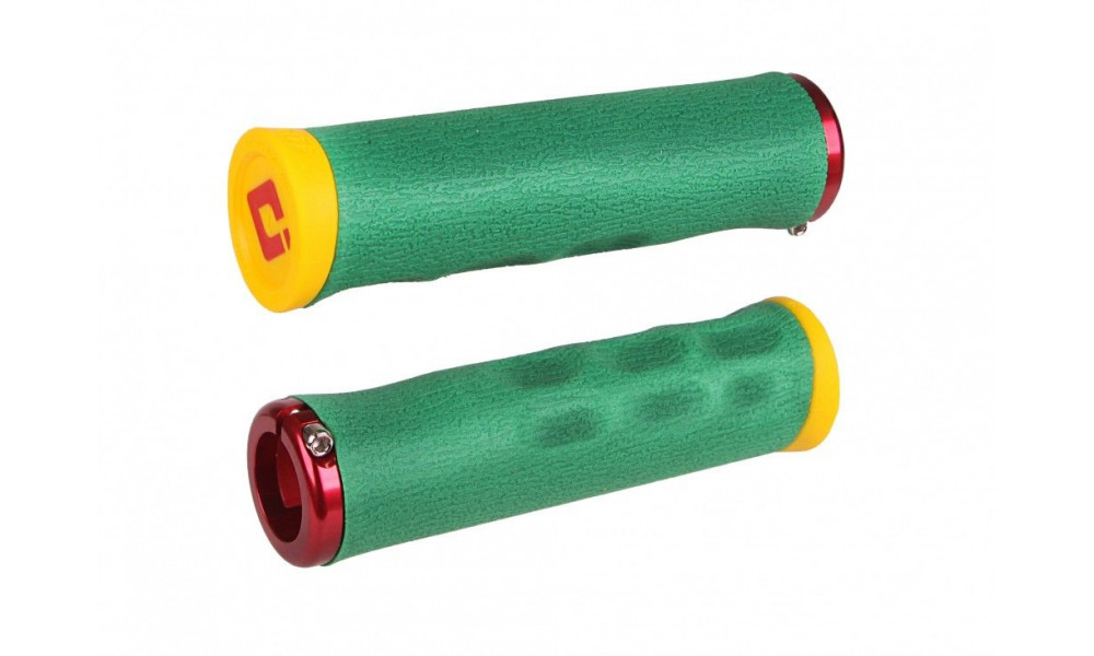 Ручки руля ODI Dread Lock Tinker Juarez Signature A.I.R.E. 130mm Lock-On Rasta - 1