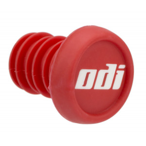 Handlebar end plug ODI BMX 2-Color Push-In Red