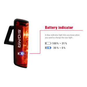 Задняя лампа Sigma Blaze RL LED + Brake Light USB