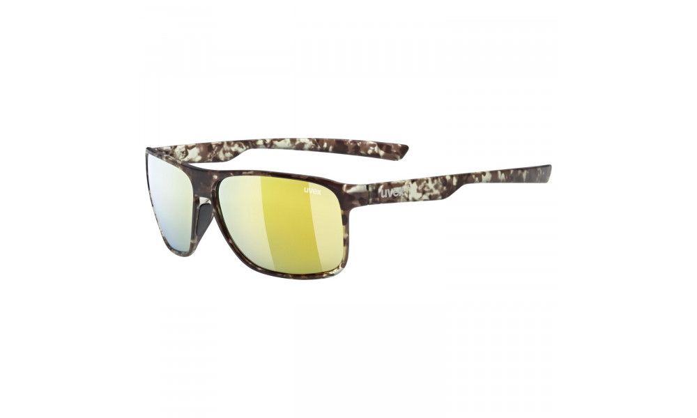 Glasses Uvex lgl 33 Polarized havanna mat / mirror yellow - 5