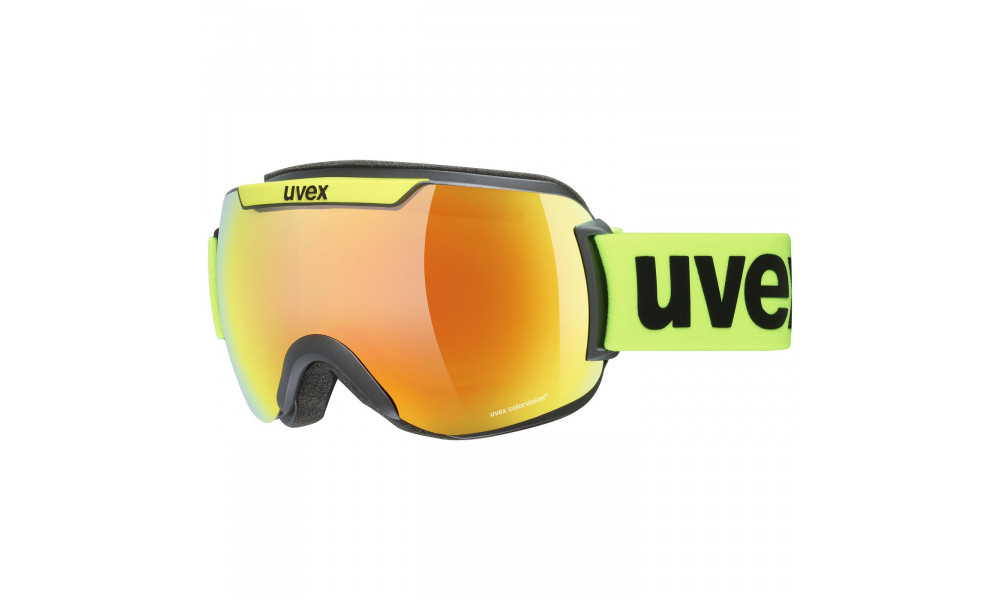 Лыжные очки Uvex downhill 2000 CV black lime SL/orange-green - 4