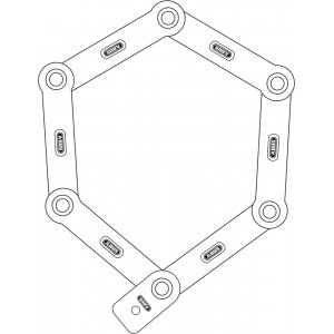 Lock Abus Folding Bordo 6000/90 BK SH