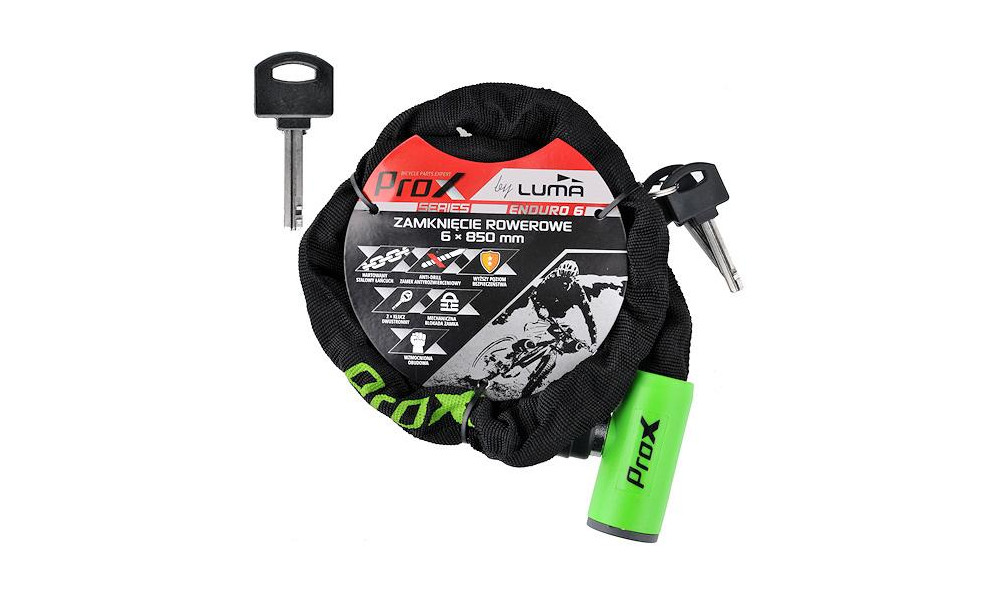 Lock ProX Enduro6 chain 6x850mm green 