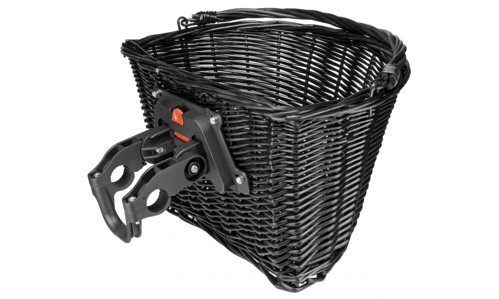 Basket front Azimut Wicker NEW bracket 35x26x22cm black - 2