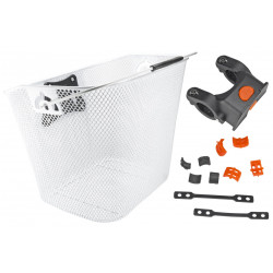 Корзина передняя Azimut w/ plastic OVERSIZE bracket 34x25x26cm white
