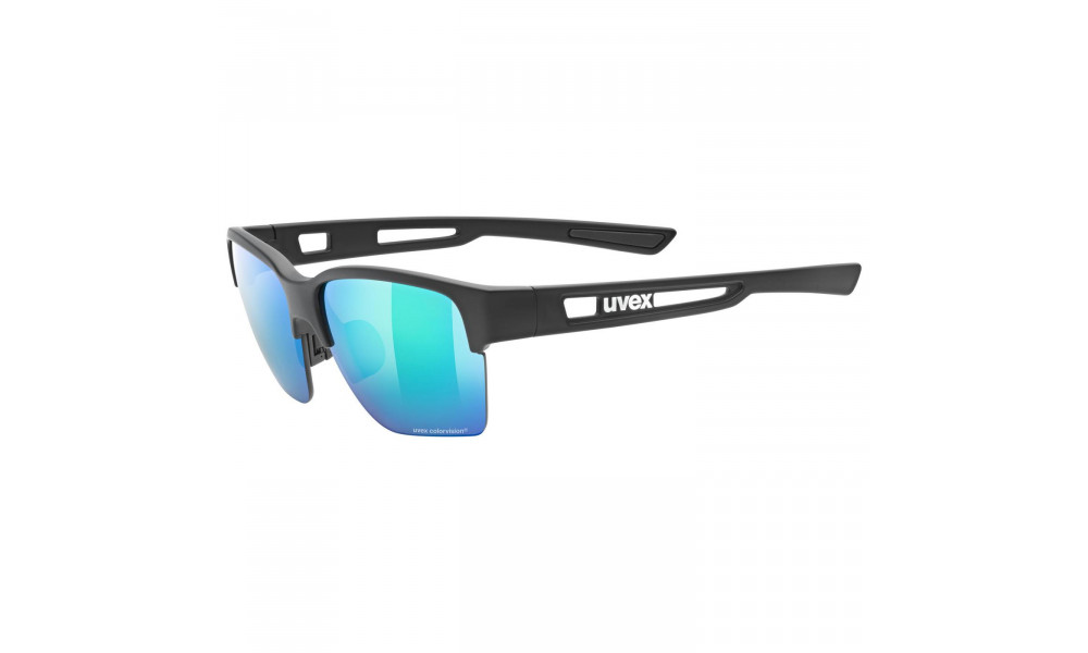 Glasses Uvex Sportstyle 805 CV black mat / green - 5