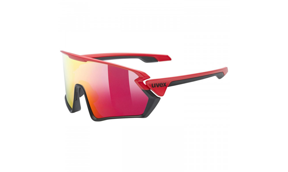 Glasses Uvex Sportstyle 231 red black mat / mirror red - 5