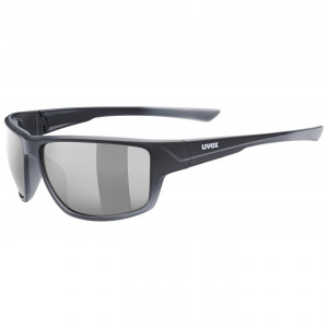 Glasses Uvex Sportstyle 230 black mat / litemirror silver