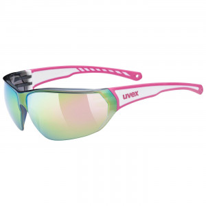 Glasses Uvex Sportstyle 204 pink white / mirror pink