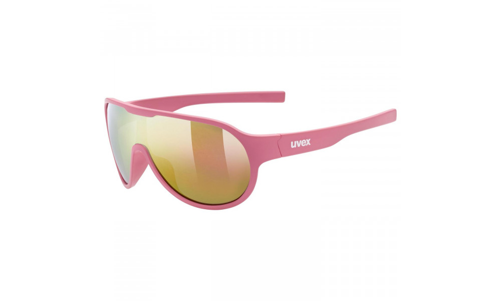 Glasses Uvex Sportstyle 512 pink mat / mirror red - 5