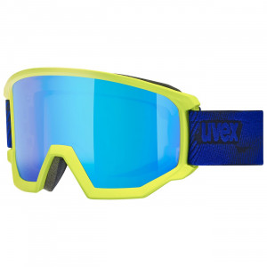 Skiing glasses Uvex athletic CV lime mat SL/blue-green