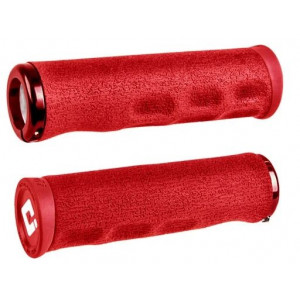 Ручки руля ODI Tinker Juarez Dread Lock Grip Red w/ Red Clamp