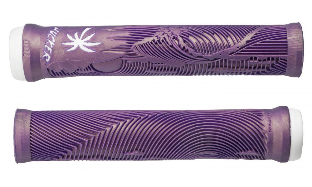 Ручки руля ODI Hucker Signature 160mm No Flange Purple/White - 1