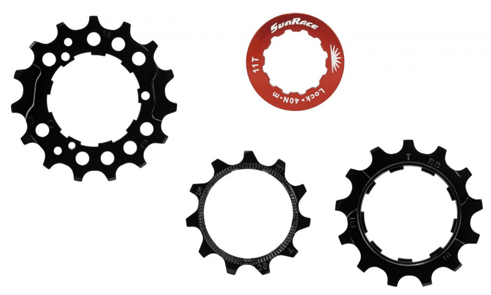 Комплект задних звездочек SunRace SPCS10 11-13-15T 10-speed with lockring black - 1