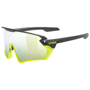 Glasses Uvex Sportstyle 231 black-lime mat / mirror yellow