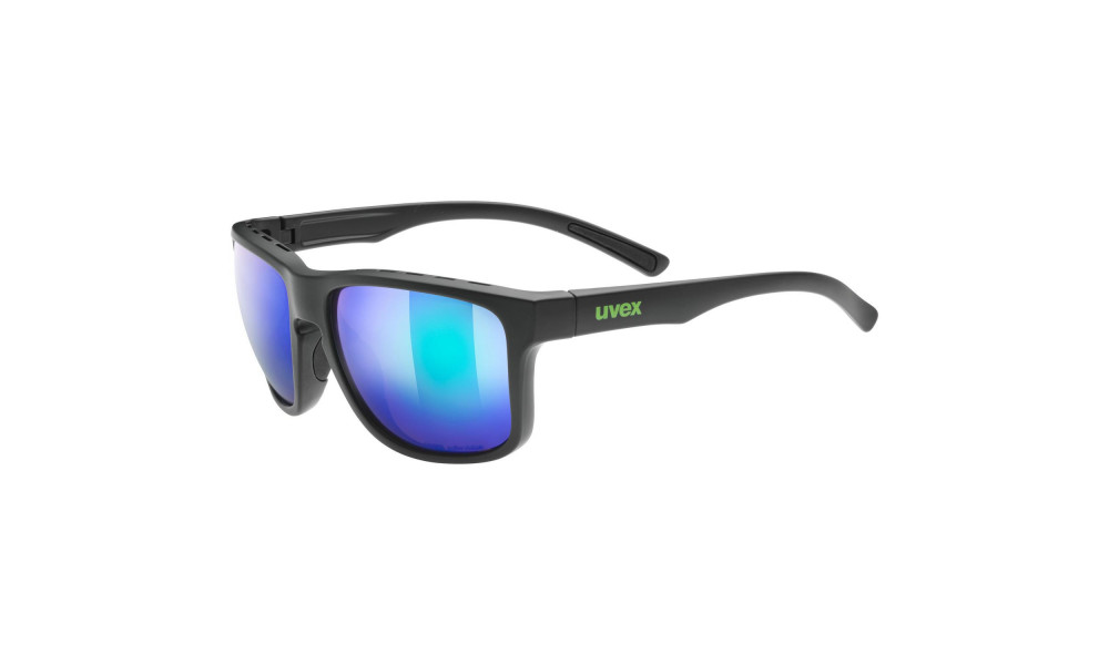 Glasses Uvex Sportstyle 312 CV black mat / mirror green - 1