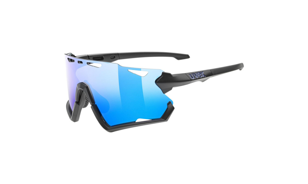 Glasses Uvex Sportstyle 228 black mat / mirror blue - 1