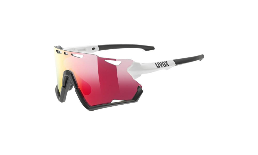 Glasses Uvex Sportstyle 228 white black / mirror red - 1