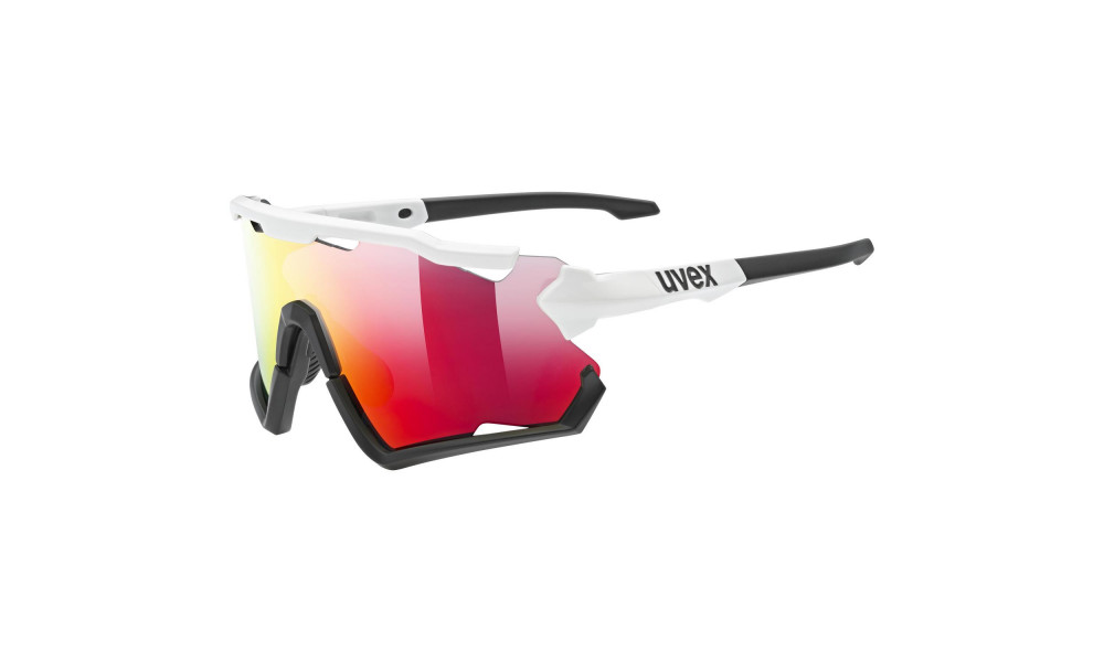 Glasses Uvex Sportstyle 228 white black / mirror red - 8