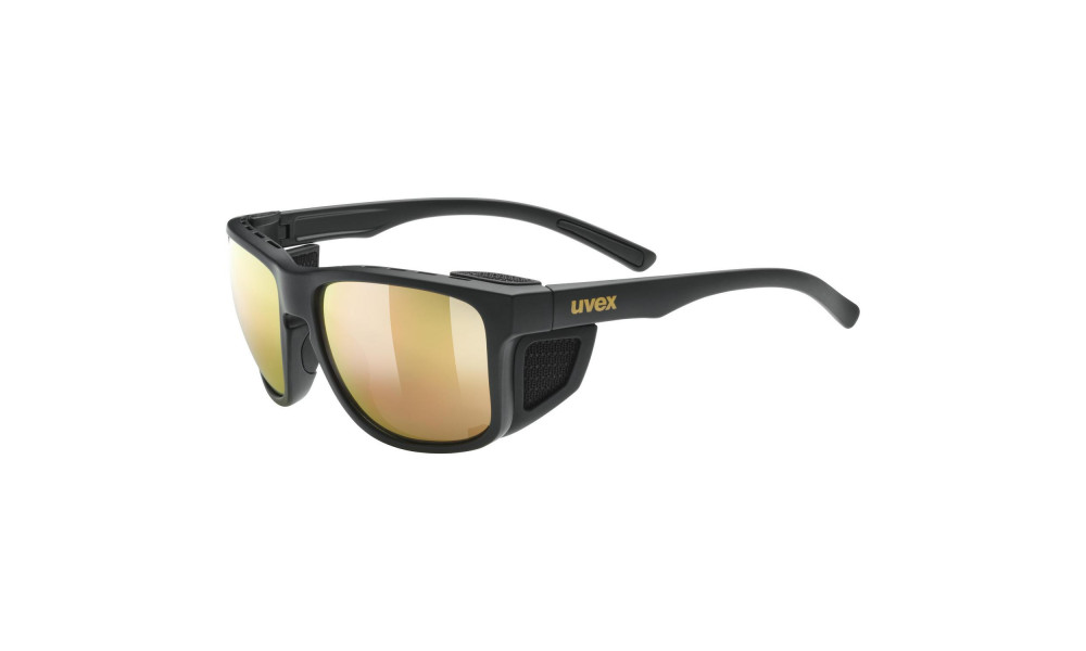 Glasses Uvex Sportstyle 312 black mat-gold / mirror gold - 6