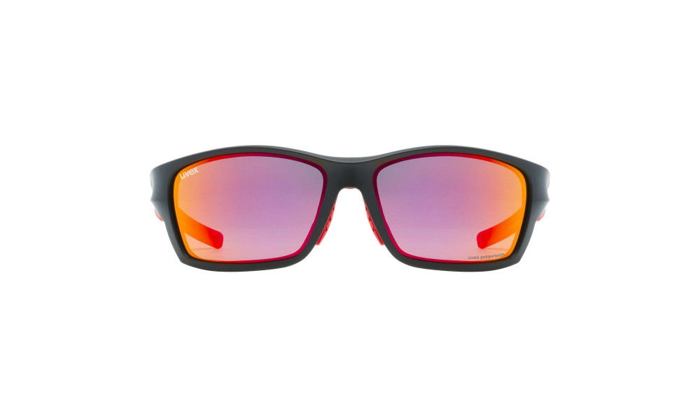 Glasses Uvex Sportstyle 232 P black mat red / mirror red - 1