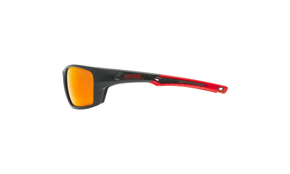 Glasses Uvex Sportstyle 232 P black mat red / mirror red - 3