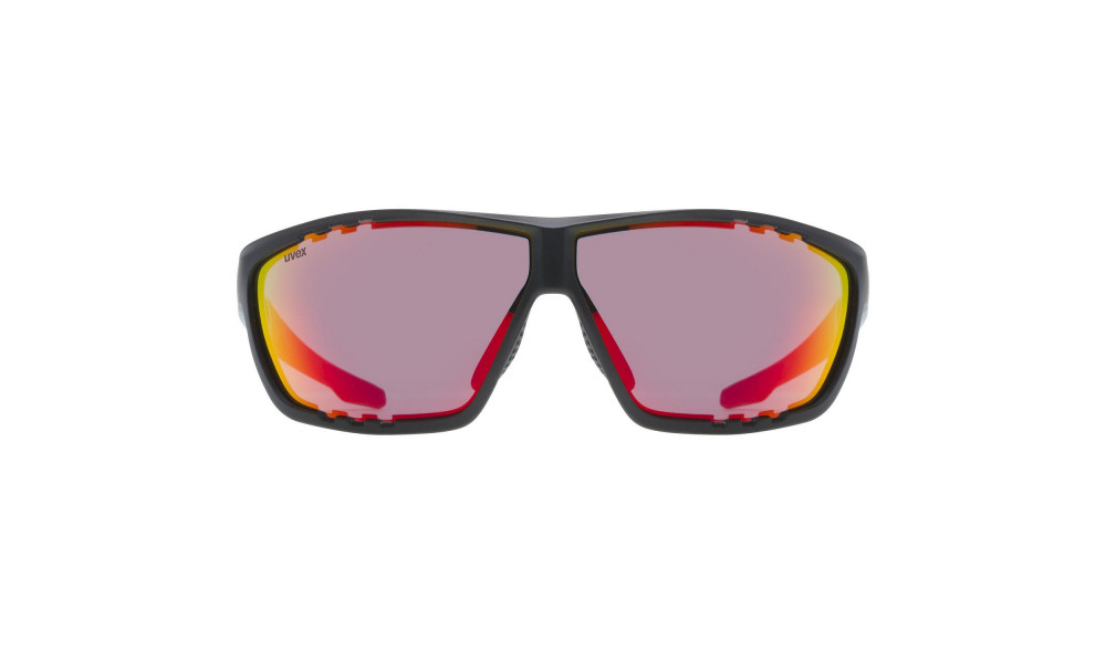 Glasses Uvex Sportstyle 706 black moss mat / mirror red - 1