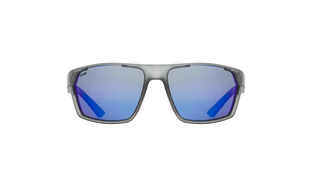 Glasses Uvex Sportstyle 233 P smoke mat / mirror blue - 1