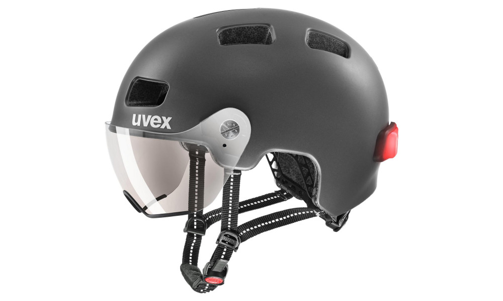 Helmet Uvex Rush visor black-silver mat - 1