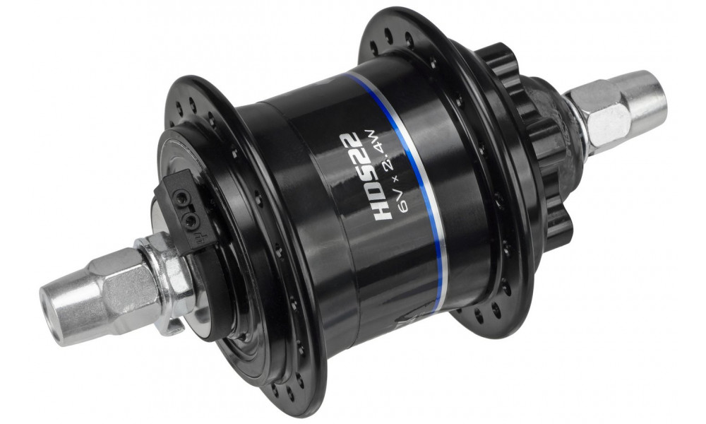 Передняя втулка dynamo Sturmey-Archer HDS22 Disc 6-bolt Alu 6V/2.4W black - 1