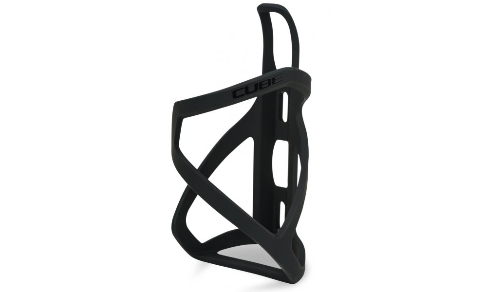 Bottle cage Cube HPP Left-Hand Sidecage matt black'n'glossy black 